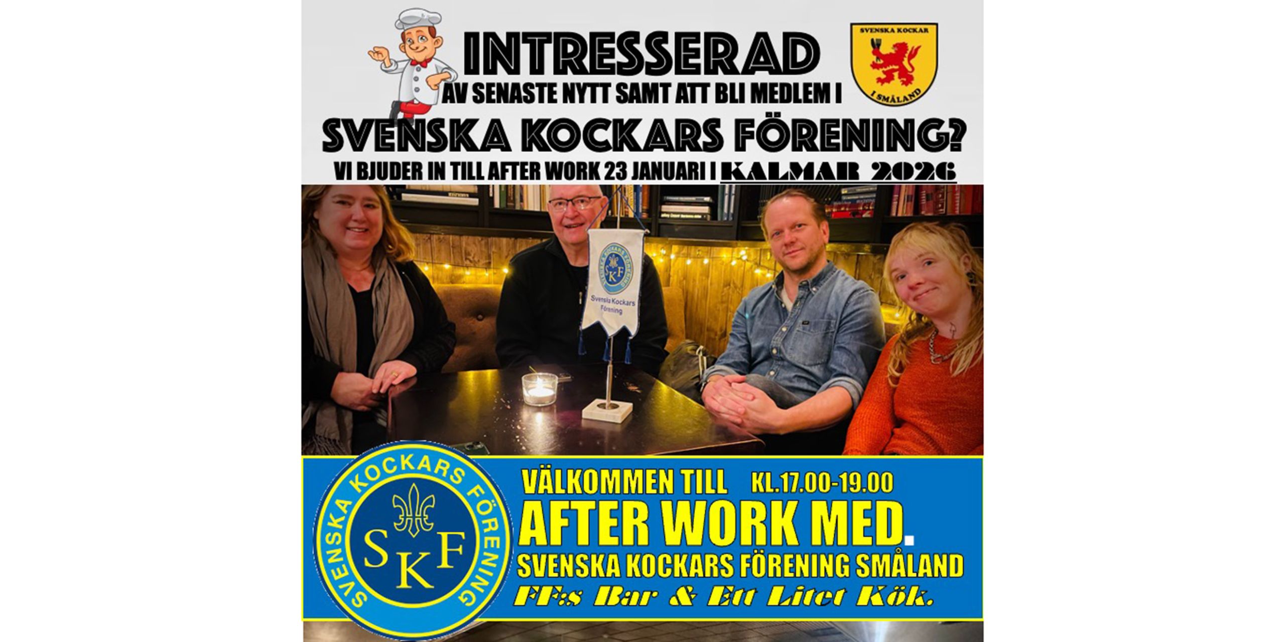 AFFISCH AFTER WORK FREDAG 23 JANUARI KALMAR kopiera