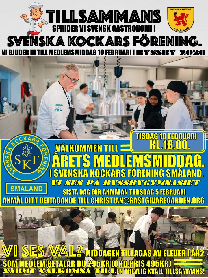 AFFISCH MEDLEMSMIDDSAG TISDAG 10 FEBRUARI RYSSBY