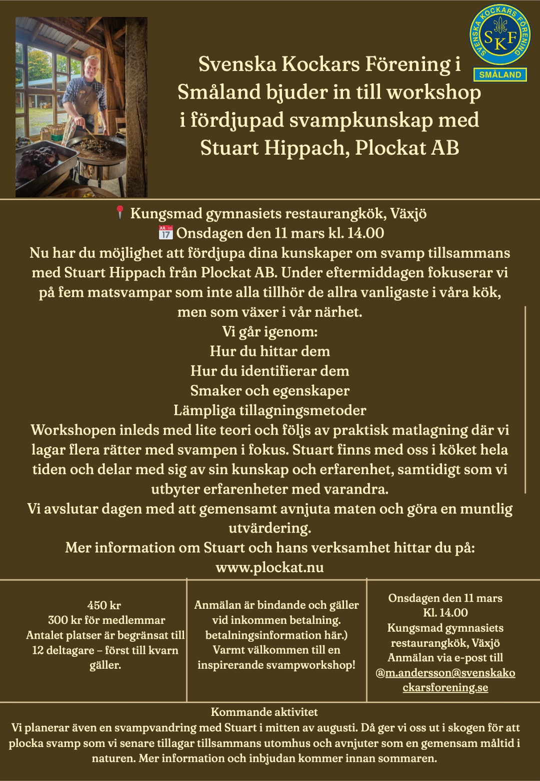 WORKSHOP I SVAMP ONSDAG 11 MARS SKF SMÅLAND.